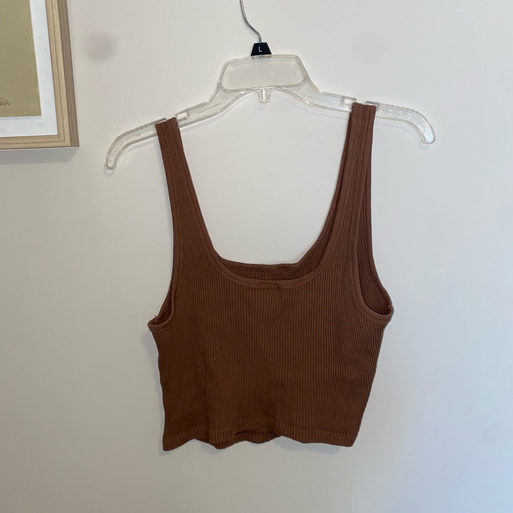 Old Navy Cropped Ribbed Knit Tank Top